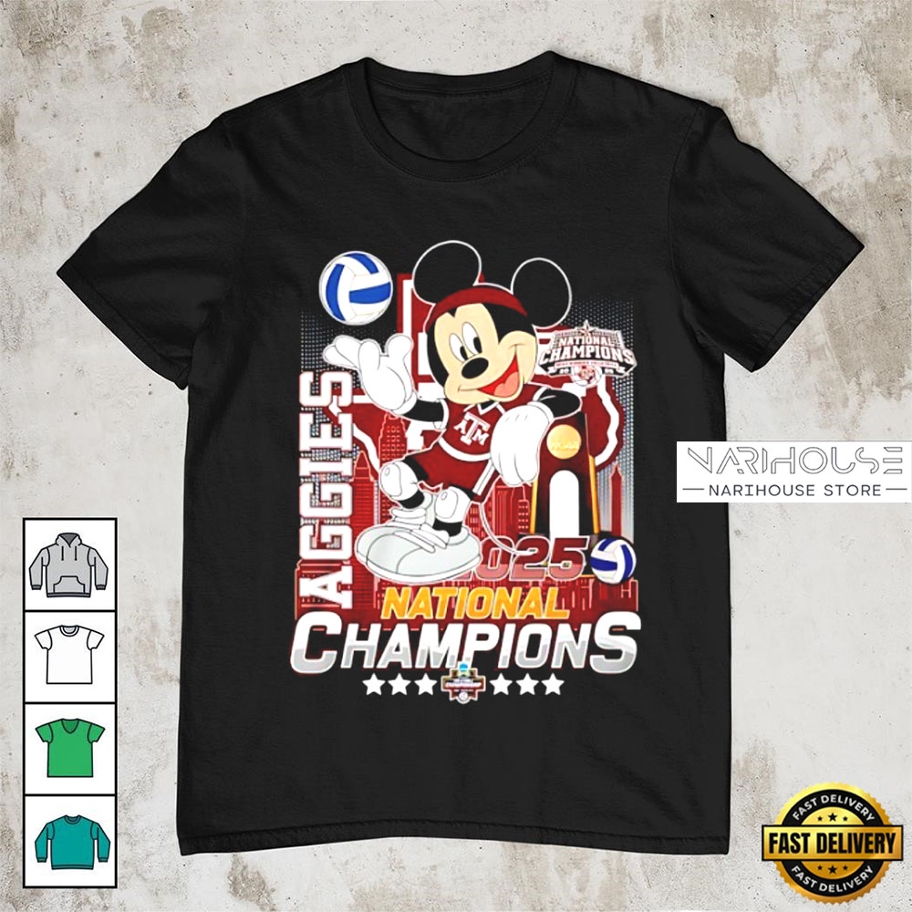 Mickey Texas A&M Aggies 2025 National Champion T Shirt Mickey Texas A&M Aggies 2025 National Champion T Shirt