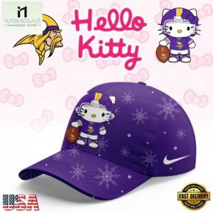 Minnesota Vikings 2025 Football Christmas Hello Kitty Limited Cap