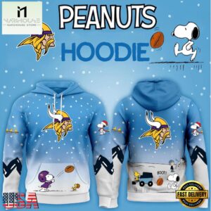 Minnesota Vikings NFL x Peanuts Christmas Unisex Hoodie