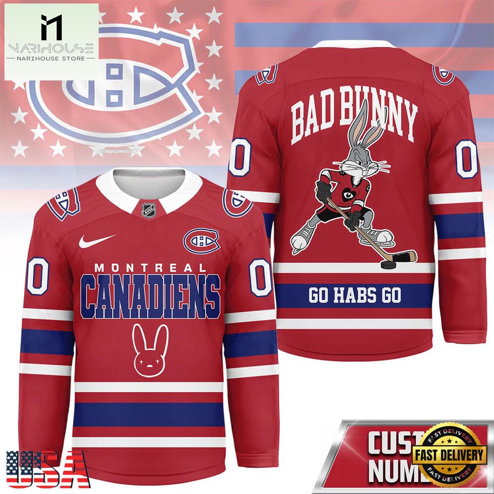 NHL Montreal Canadiens x Bad Bunny New Season 2026 Custom Hockey Jersey NHL Montreal Canadiens x Bad Bunny New Season 2026 Custom Hockey Jersey
