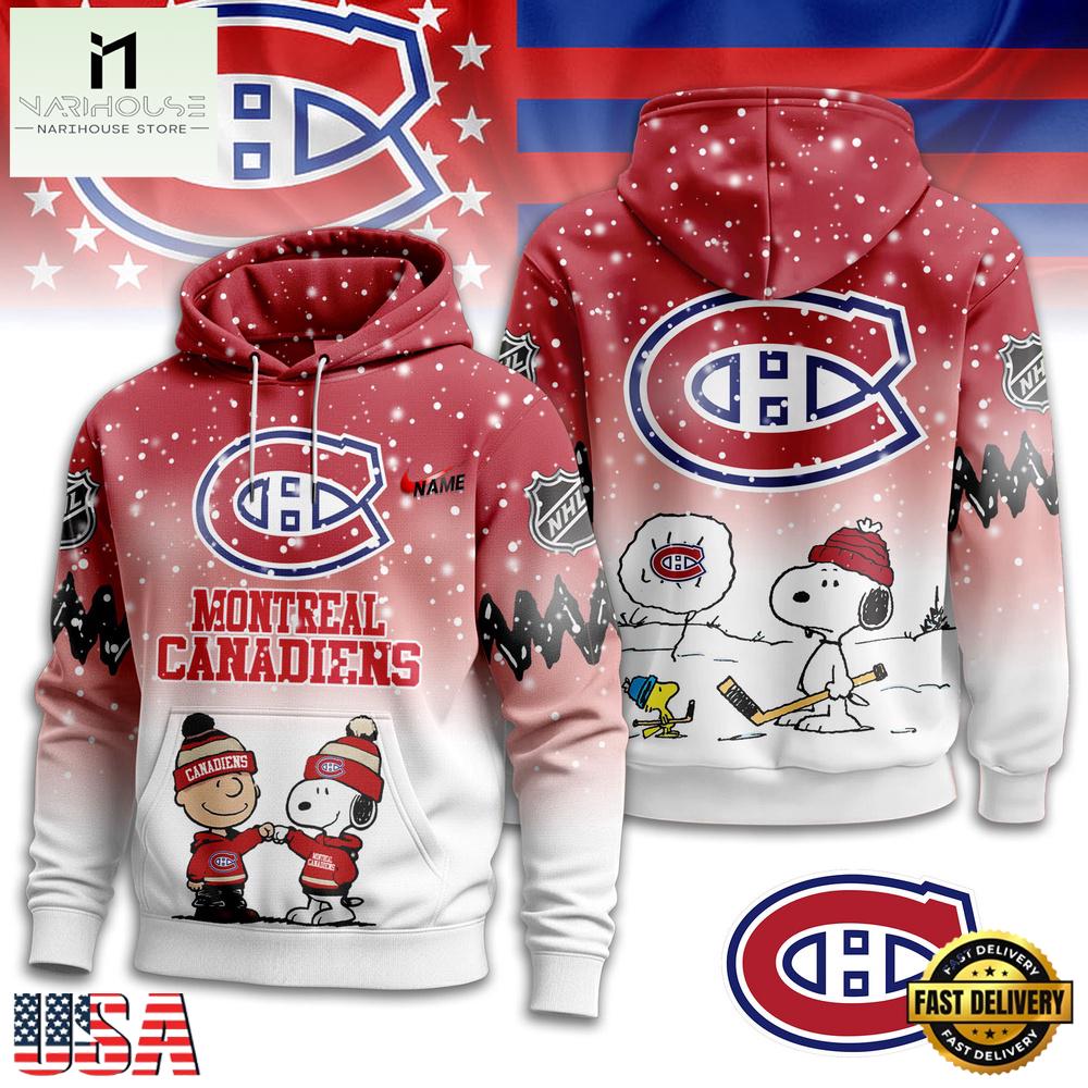 Montreal Canadiens x Snoopy Peanuts Christmas New Unisex Hoodie Shirt Montreal Canadiens x Snoopy Peanuts Christmas New Unisex Hoodie Shirt