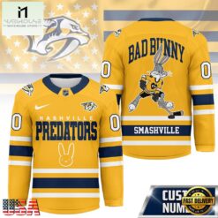 Nashville Predators NHL Bad Bunny Hockey Jersey