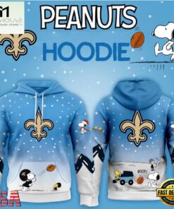 New Orleans Saints NFL x Peanuts Christmas Unisex Hoodie