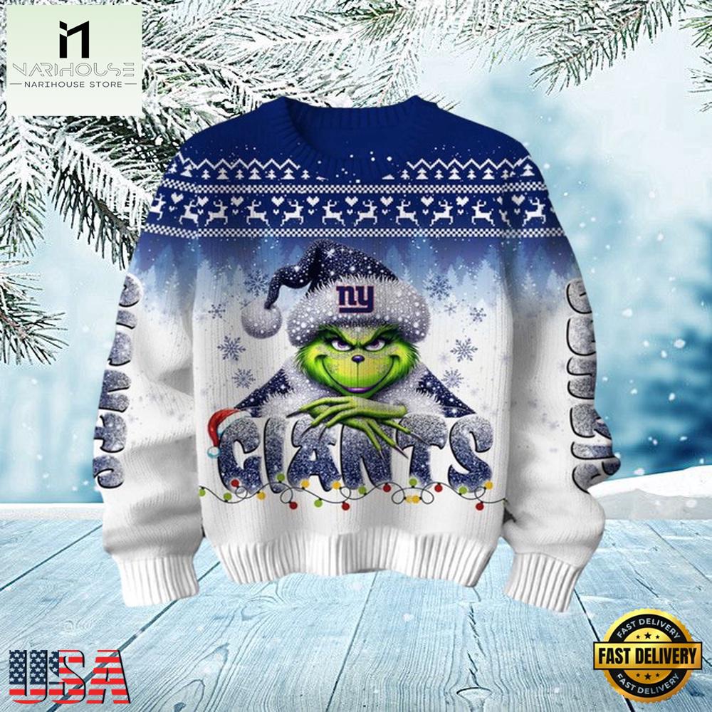 NFL New York Giants Grinch Season 2025 Xmas Ugly Sweater NFL New York Giants Grinch Season 2025 Xmas Ugly Sweater
