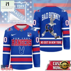New York Rangers NHL Bad Bunny Hockey Jersey