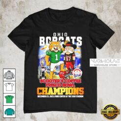 Ohio Bobcats beat UNLV Rebels 2025 Scooter’s Coffee Frisco Bowl Champions T Shirt