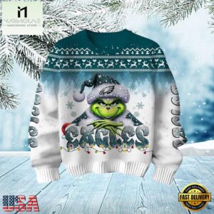Philadelphia Eagles Grinch Season 2025 Christmas Ugly Sweater