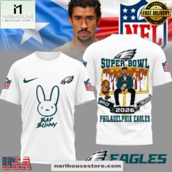 Philadelphia Eagles NFL Bad Bunny Super Bowl 3D Shirt