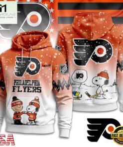 Philadelphia Flyers NHL Snoopy Peanuts Christmas 3D Hoodie