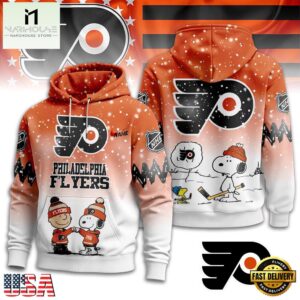 Philadelphia Flyers NHL Snoopy Peanuts Christmas 3D Hoodie