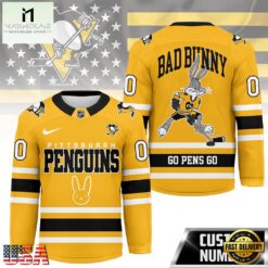 Pittsburgh Penguins NHL Bad Bunny Hockey Jersey