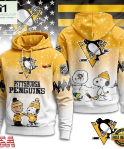 Pittsburgh Penguins NHL Snoopy Peanuts Christmas 3D Hoodie