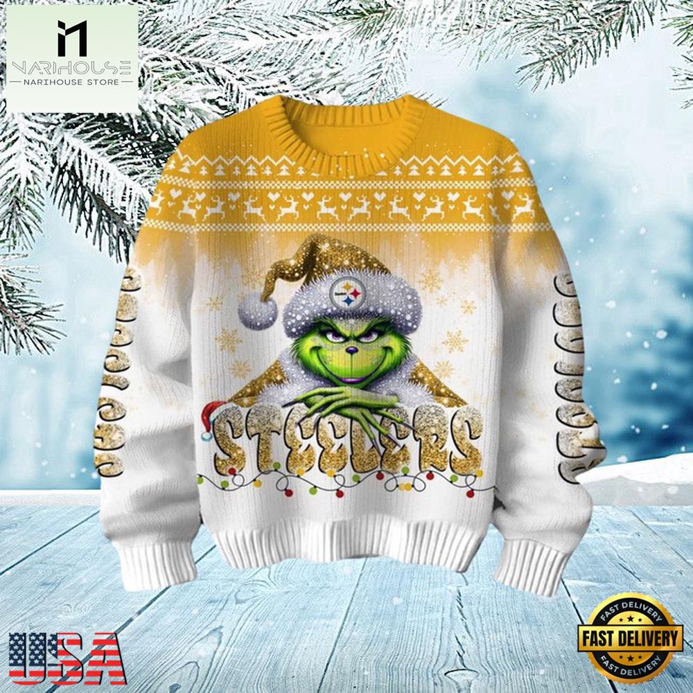 NFL Pittsburgh Steelers Grinch Season 2025 Xmas Ugly Sweater NFL Pittsburgh Steelers Grinch Season 2025 Xmas Ugly Sweater