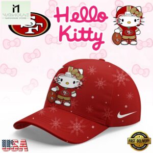 San Francisco 49ers 2025 Football Christmas Hello Kitty Limited Cap