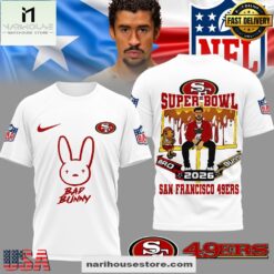 San Francisco 49ers NFL Bad Bunny Super Bowl 3D Shirt