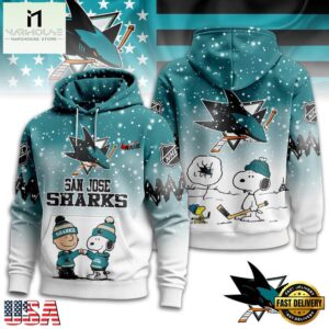 San Jose Sharks NHL Snoopy Peanuts Christmas 3D Hoodie
