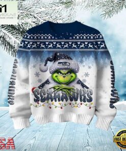 Seattle Seahawks Grinch Season 2025 Christmas Ugly Sweater