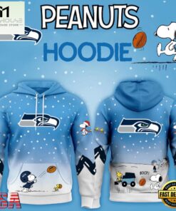 Seattle Seahawks NFL x Peanuts Christmas Unisex Hoodie