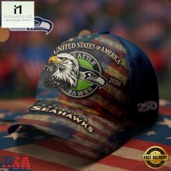 Seattle Seahawks Premium NFL 250th anniversary of America Cap