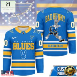 St Louis Blues NHL Bad Bunny Hockey Jersey