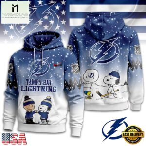 Tampa Bay Lightning NHL Snoopy Peanuts Christmas 3D Hoodie