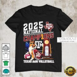 Texas A&M Aggies Volleyball National Champions 2025 Mascot T Shirt