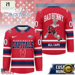 Washington Capitals NHL Bad Bunny Hockey Jersey
