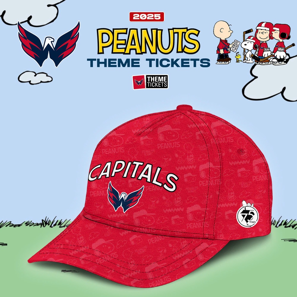 Washington Capitals x Snoopy Peanut 2025 Christmas Unique Design Cap Hats Washington Capitals x Snoopy Peanut 2025 Christmas Unique Design Cap Hats