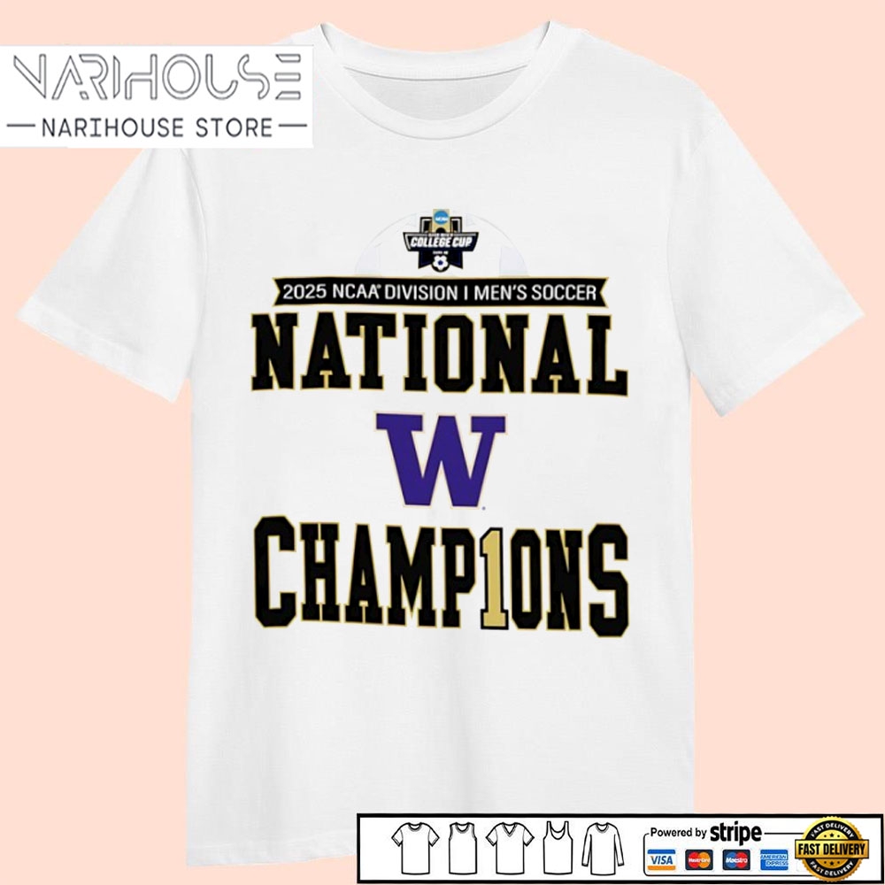 Washington Huskies 2025 NCAA Men’s Soccer National Champions T Shirt Washington Huskies 2025 NCAA Men’s Soccer National Champions T Shirt