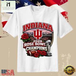 2026 Indiana Hoosiers Rose Bowl Champions Trophy Graphic T-Shirt