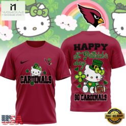 Arizona Cardinals Hello Kitty St Patrick Day Limited Edition T-Shirt
