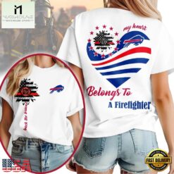Buffalo Bills 2026 NFL My Heart Belongs To A Firefighter Unisex T Shirt