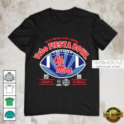 CFP 2026 Vrbo Fiesta Bowl Ole Miss Rebels Football Game T-Shirt