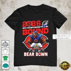 Chicago Bear Down Mascot NFC Championship Bound 2026 T-Shirt