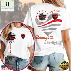 Chicago Bears 2026 NFL My Heart Belongs To A Firefighter Unisex T Shirt