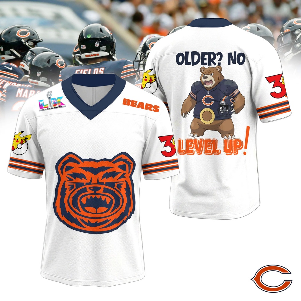 NFL Chicago Bears 2026 Super Bowl x Pokemon 30th Anniversary Football Jersey NFL Chicago Bears 2026 Super Bowl x Pokemon 30th Anniversary Football Jersey