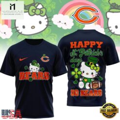 Chicago Bears Hello Kitty St Patrick Day Limited Edition T-Shirt