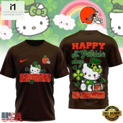 Cleveland Browns Hello Kitty St Patrick Day Limited Edition T-Shirt