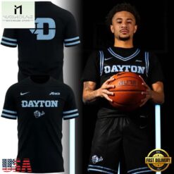 Dayton Flyers Basketball Stealth Black Uniform 2026 3D Shirt