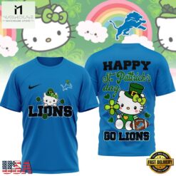 Detroit Lions Hello Kitty St Patrick Day Limited Edition T-Shirt