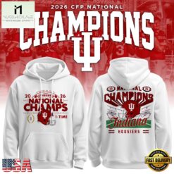 Indiana Hoosiers 2025-2026 CFP National Champions Special New White Hoodie