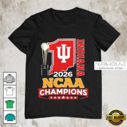 Indiana Hoosiers College Football National Champions 2026 Trophy T-Shirt