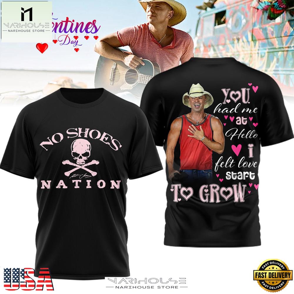 Kenny Chesney No Shoes Happy Valentine’s Day 2026 Black Vintage T-Shirt Kenny Chesney No Shoes Happy Valentine’s Day 2026 Black Vintage T-Shirt