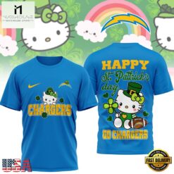 Los Angeles Chargers Hello Kitty St Patrick Day Limited Edition T-Shirt