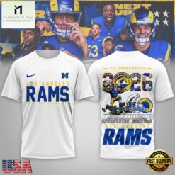 Los Angeles Rams NFL 2026 NFC Champions 3D T-Shirt