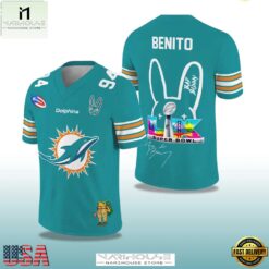 Miami Dolphins x Bad Bunny 2026 Super Bowl LX Jersey Shirt
