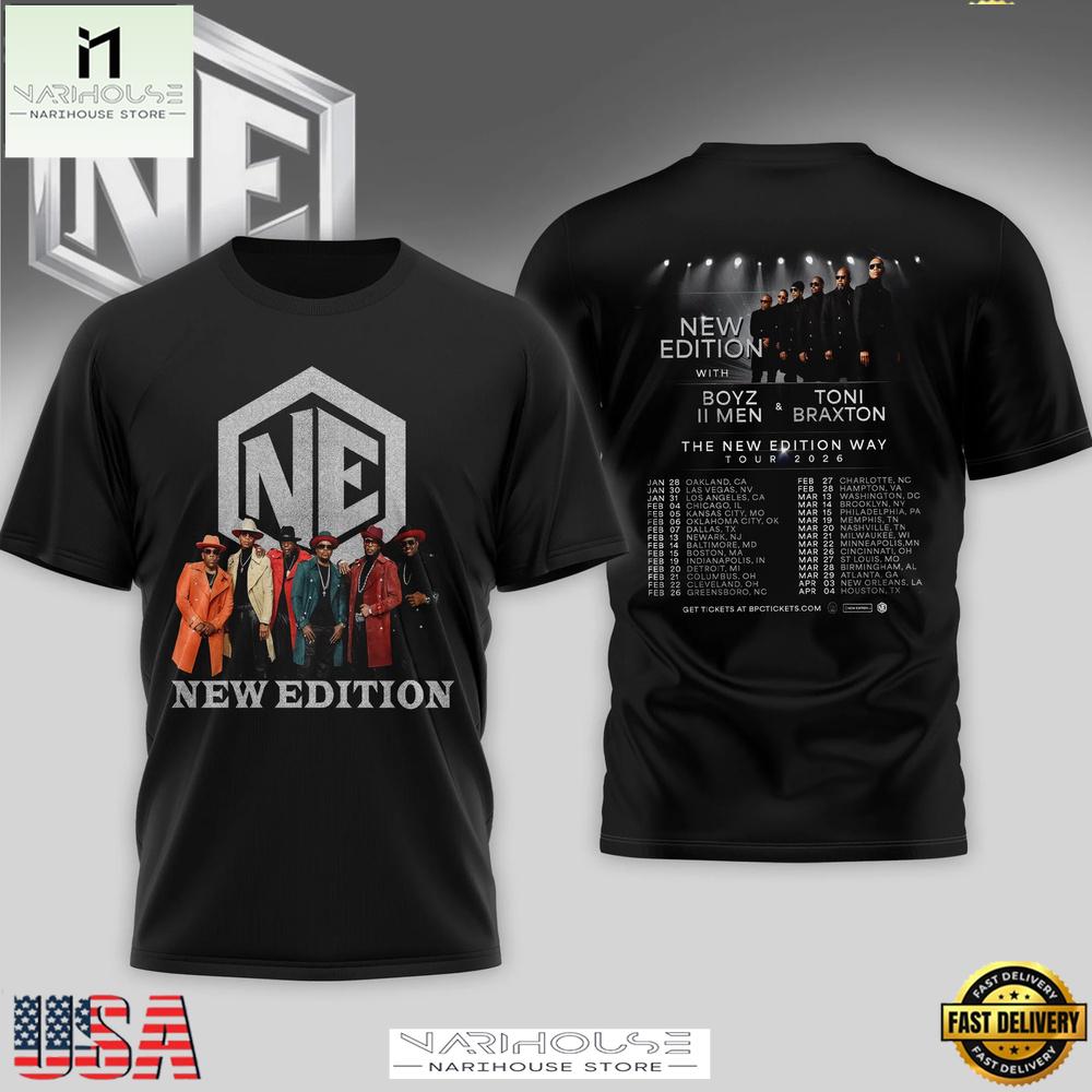 New Edition Music Graphic 2026 Tour Limited Vintage T-Shirt New Edition Music Graphic 2026 Tour Limited Vintage T-Shirt