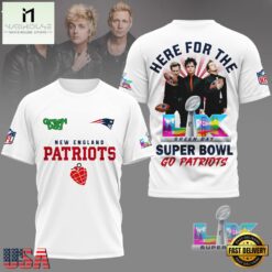 New England Patriots Here For The Green Day Super Bowl LX 3D T-Shirt
