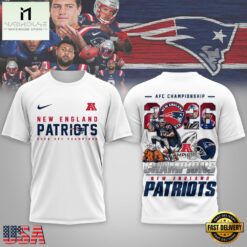 New England Patriots NFL 2026 AFC Champions 3D T-Shirt