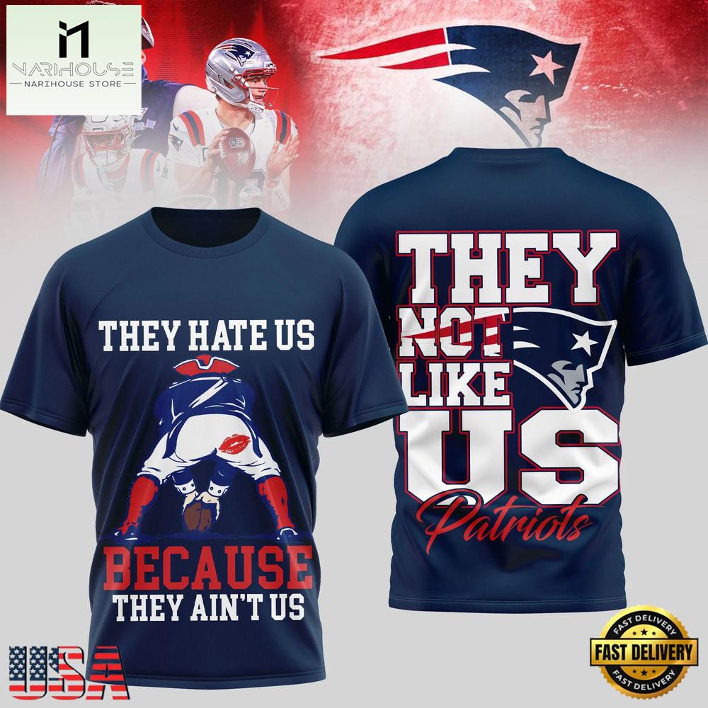 New England Patriots NFL 2026 Super Bowl They Not Like US Unisex 3D T Shirt New England Patriots NFL 2026 Super Bowl They Not Like US Unisex 3D T Shirt